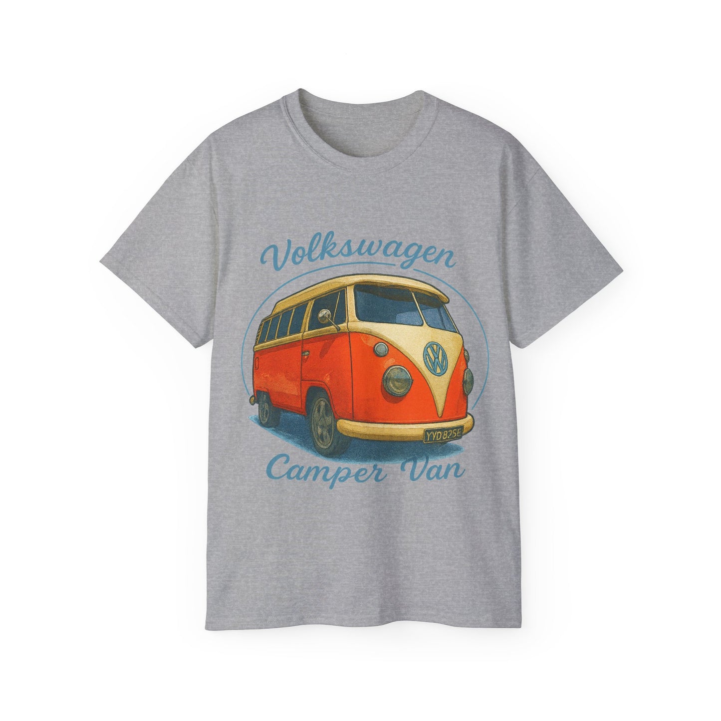 Retro Volkswagen Camper Van 3/4 Orange