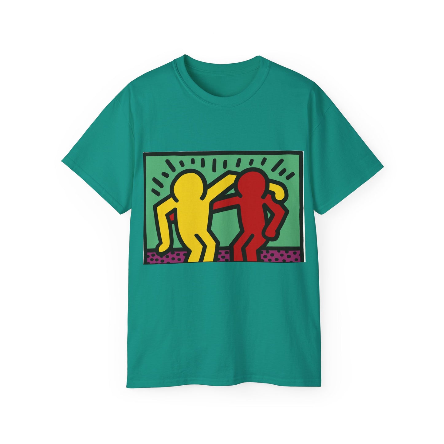 Keith Haring Pop Shop Red and Yellow T-Shirt