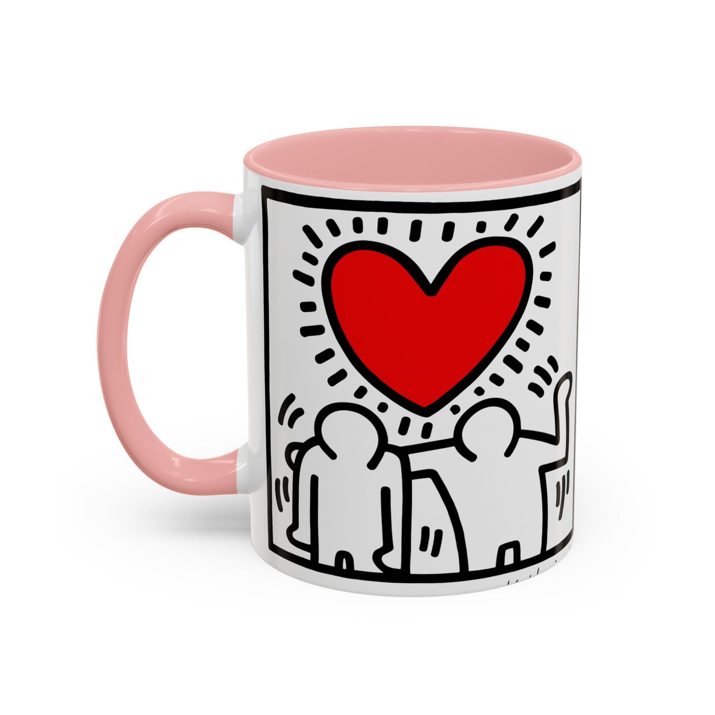 Keith Haring Heart Couple Mug