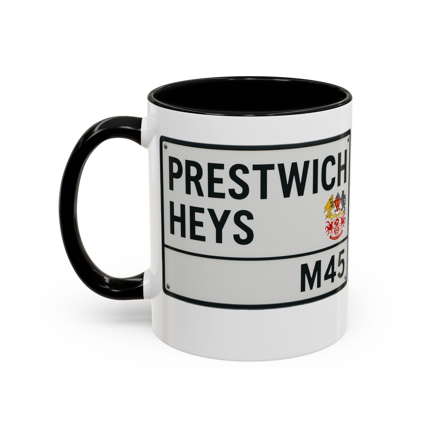 Prestwich Heys Road Sign Accent Coffee Mug (11, 15oz)