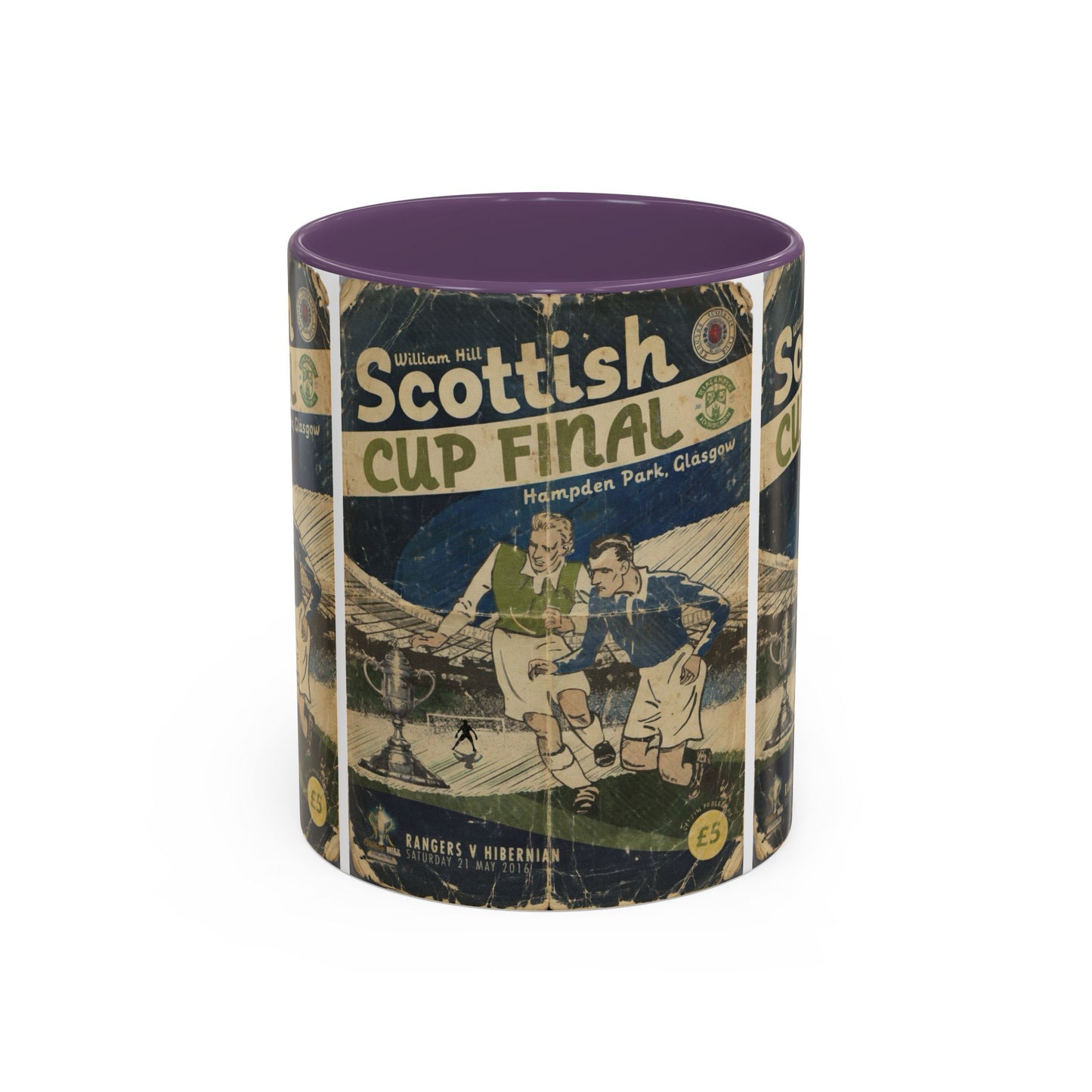 2016 Scottish Challenge Cup Final Hibernian Rangers Programme Poster Accent Coffee Mug (11, 15oz)