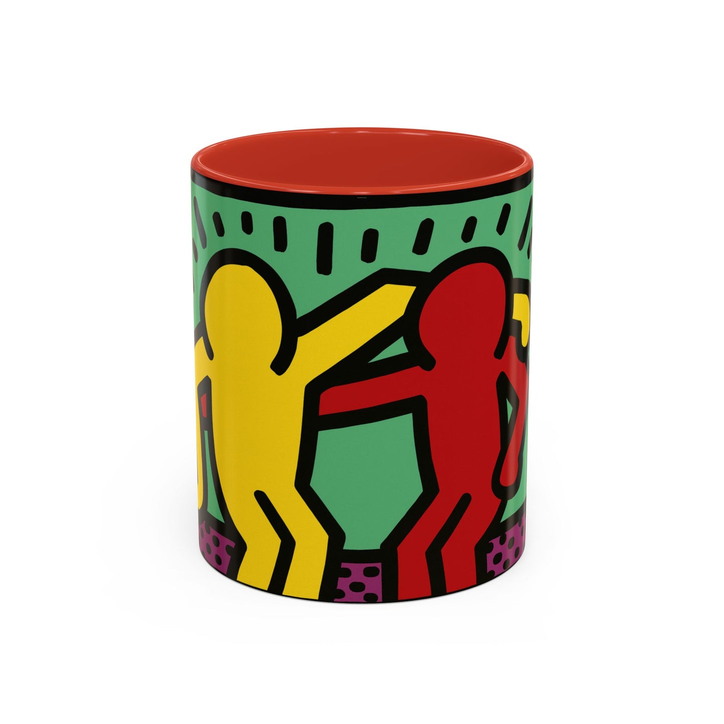 Keith Haring Pop Shop Red and Yellow Mug