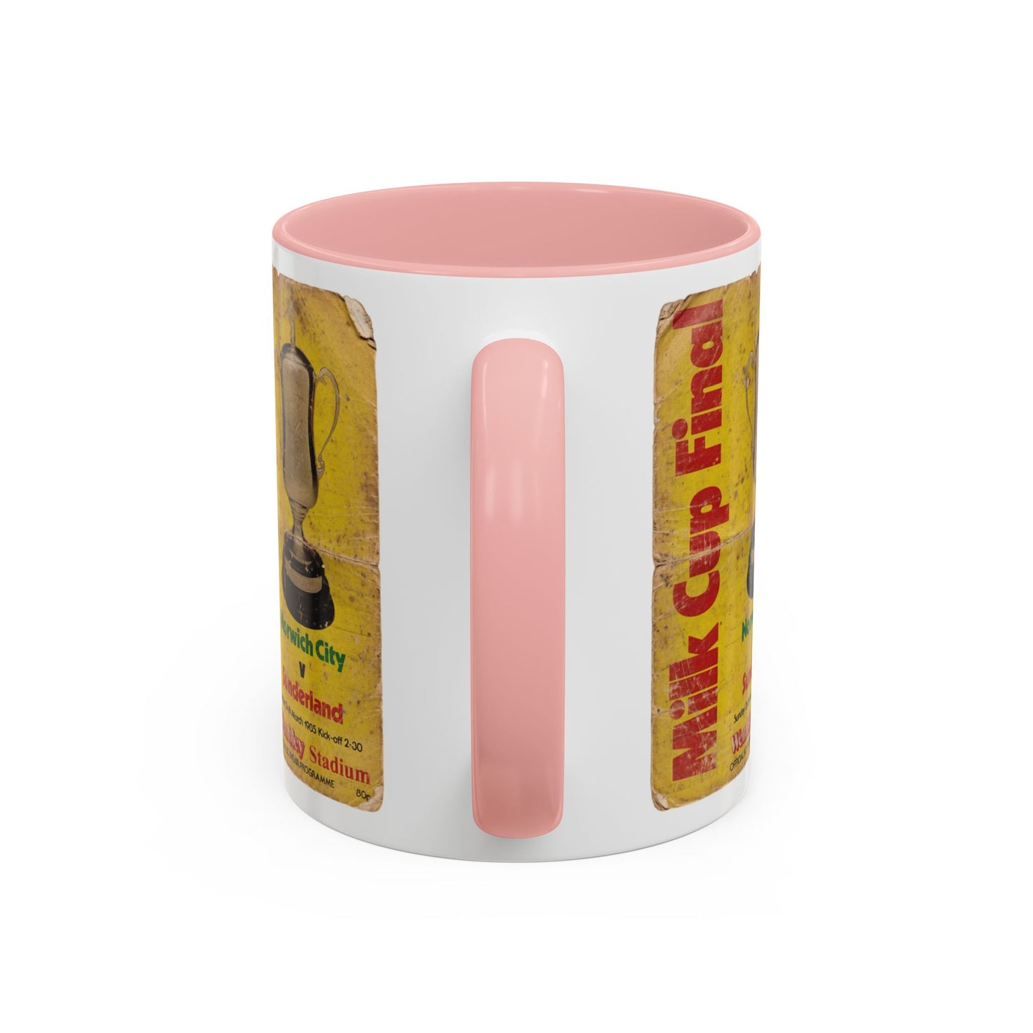 1985 Milk Cup Final Norwich City Sunderland Programme Poster Accent Coffee Mug (11, 15oz)
