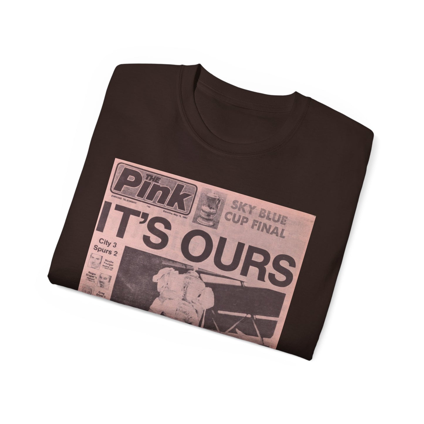 Coventry City Newspaper The Pink FA Cup Final 1987 Unisex Ultra Cotton Tee