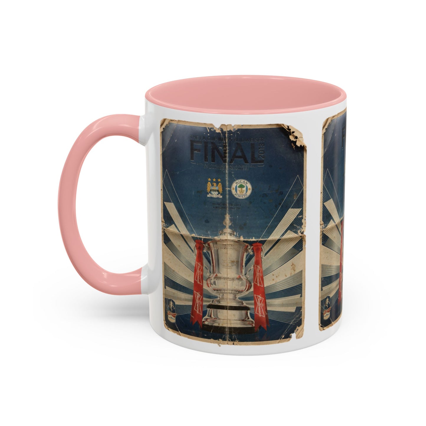 2013 FA Cup Final Manchester City Wigan Athletic Programme Poster Accent Coffee Mug (11, 15oz)