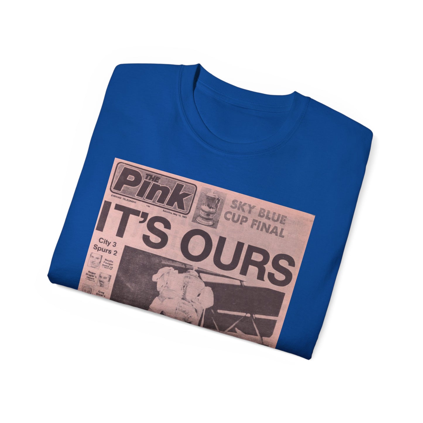Coventry City Newspaper The Pink FA Cup Final 1987 Unisex Ultra Cotton Tee