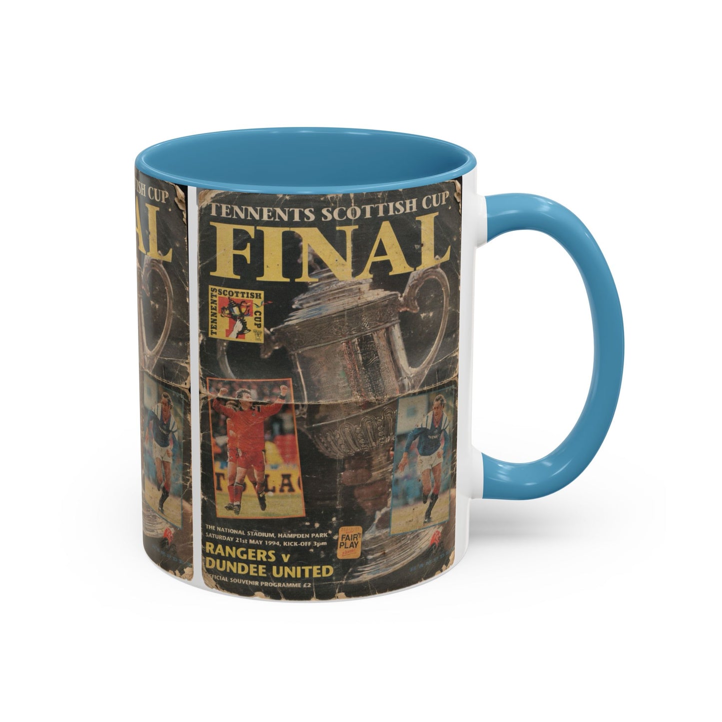 1994 Scottish Challenge Cup Final Dundee United Rangers Programme Poster Accent Coffee Mug (11, 15oz)