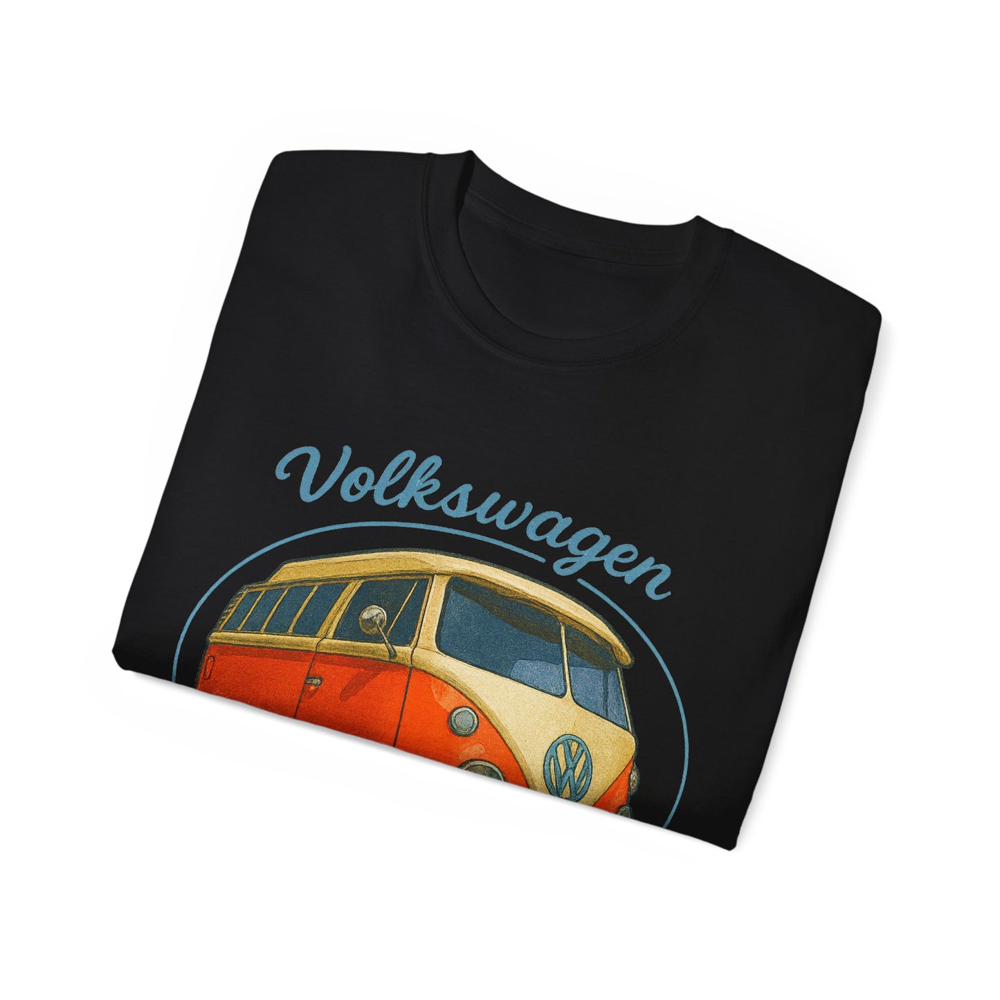 Retro Volkswagen Camper Van 3/4 Orange