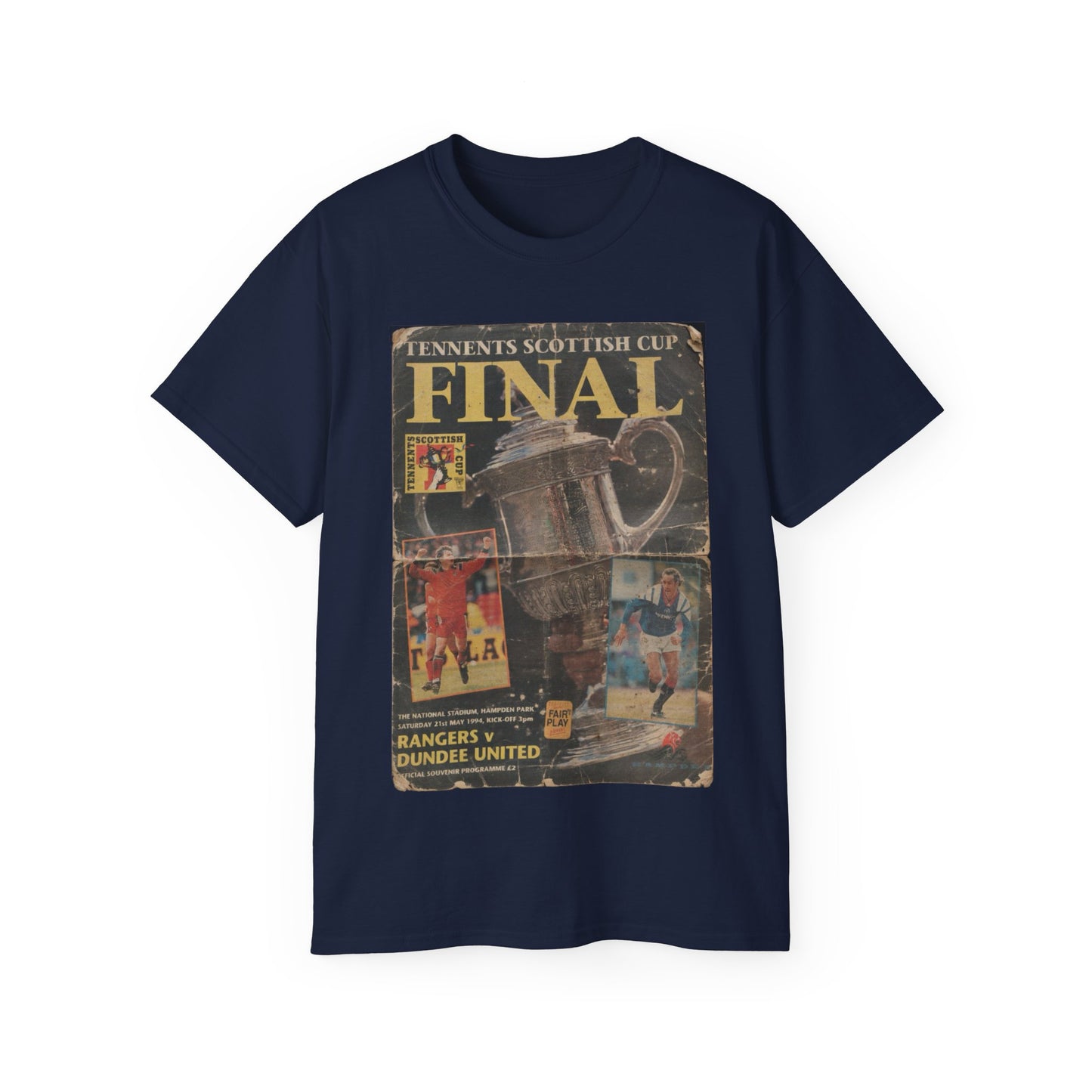 1994 Scottish Challenge Cup Final Dundee United Rangers Programme Poster Unisex Ultra Cotton Tee