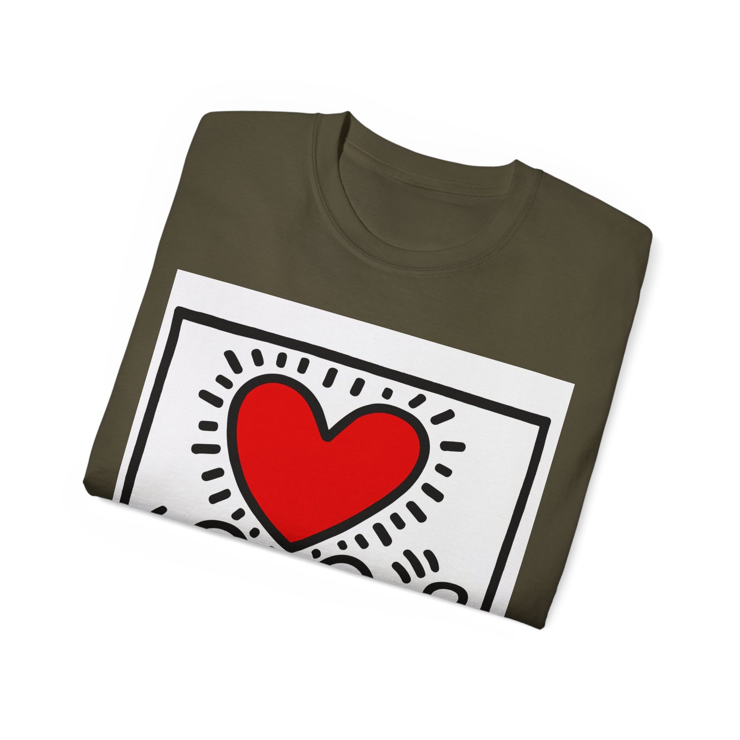 Keith Haring Heart Couple T-Shirt