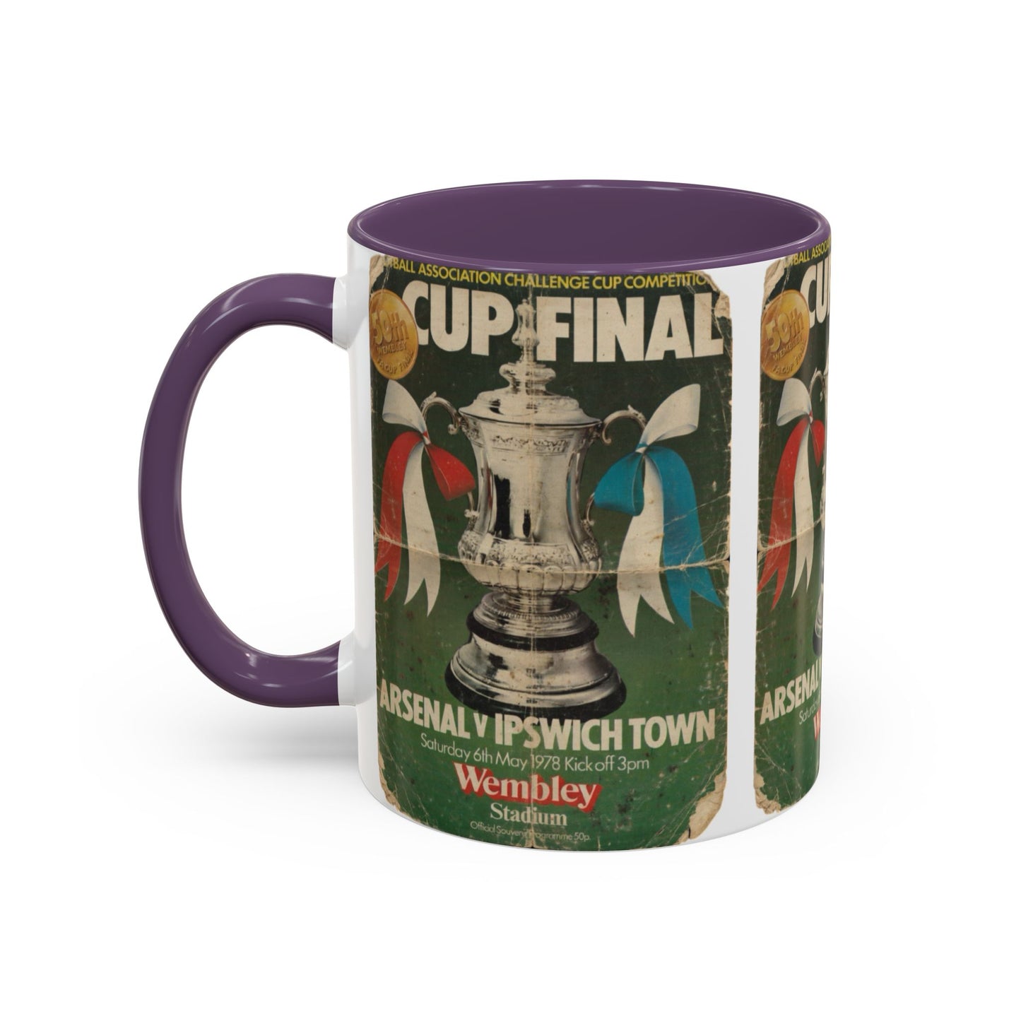 1978 FA Cup Final Programme Ipswich Town Arsenal Poster Accent Coffee Mug (11, 15oz)