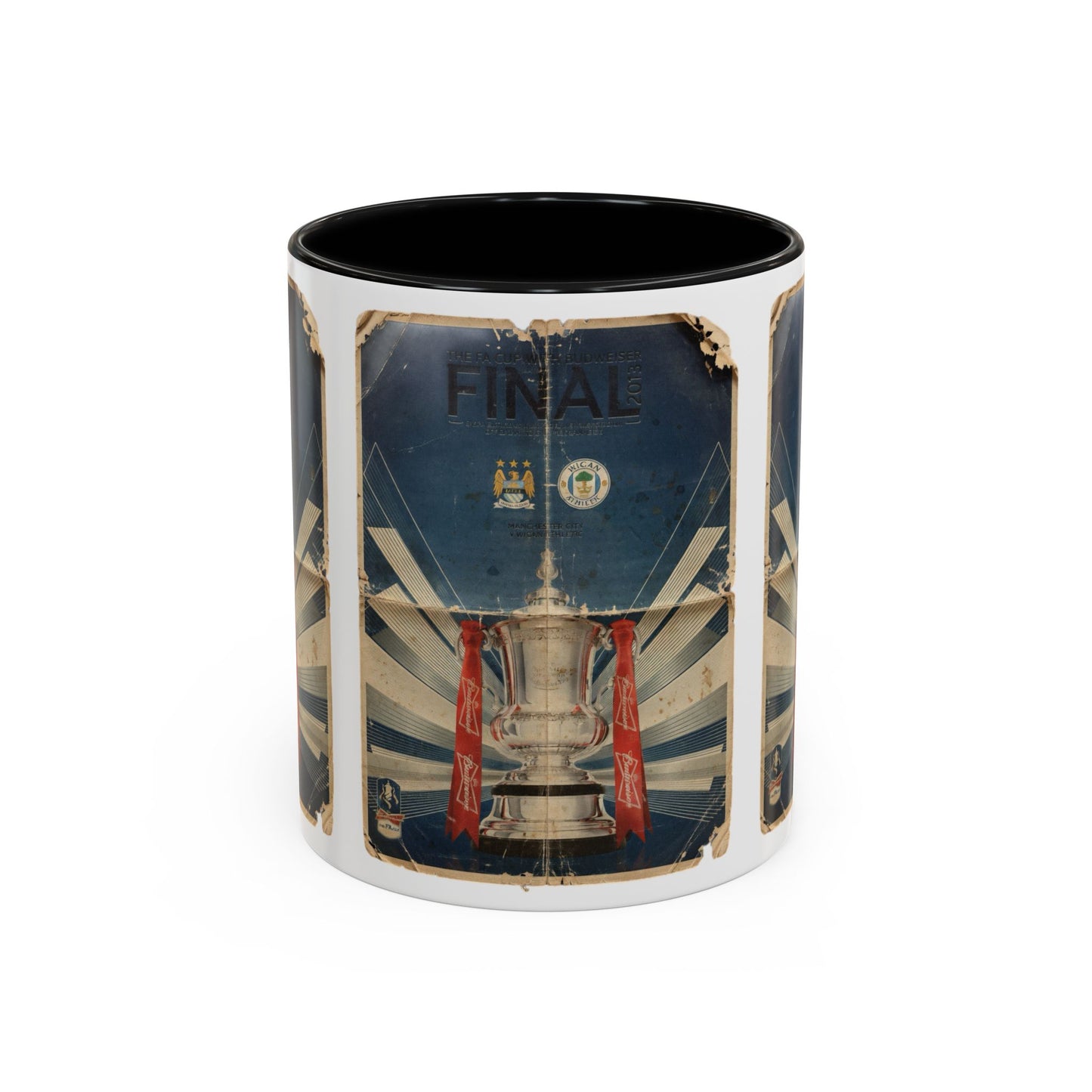 2013 FA Cup Final Manchester City Wigan Athletic Programme Poster Accent Coffee Mug (11, 15oz)