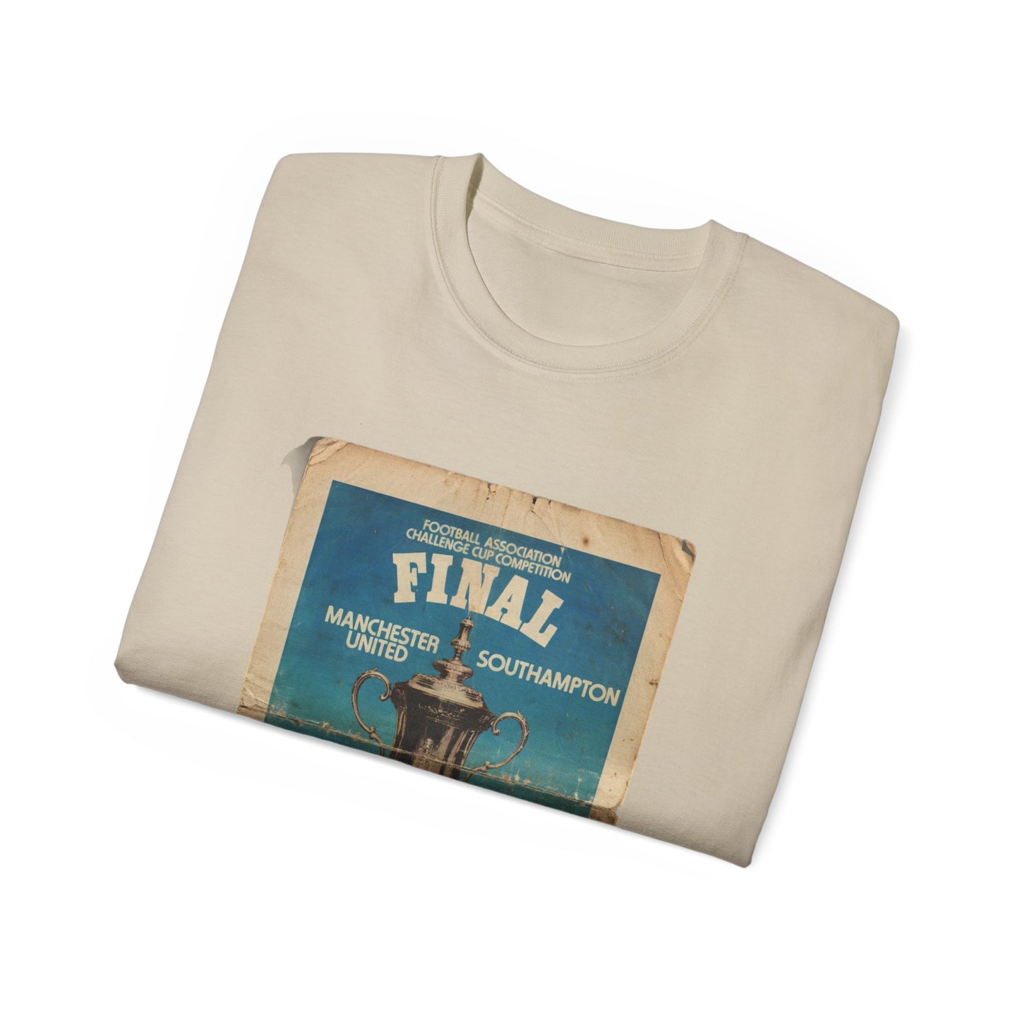 1976 FA Cup Final Manchester United Southampton Programme Poster Unisex Ultra Cotton Tee