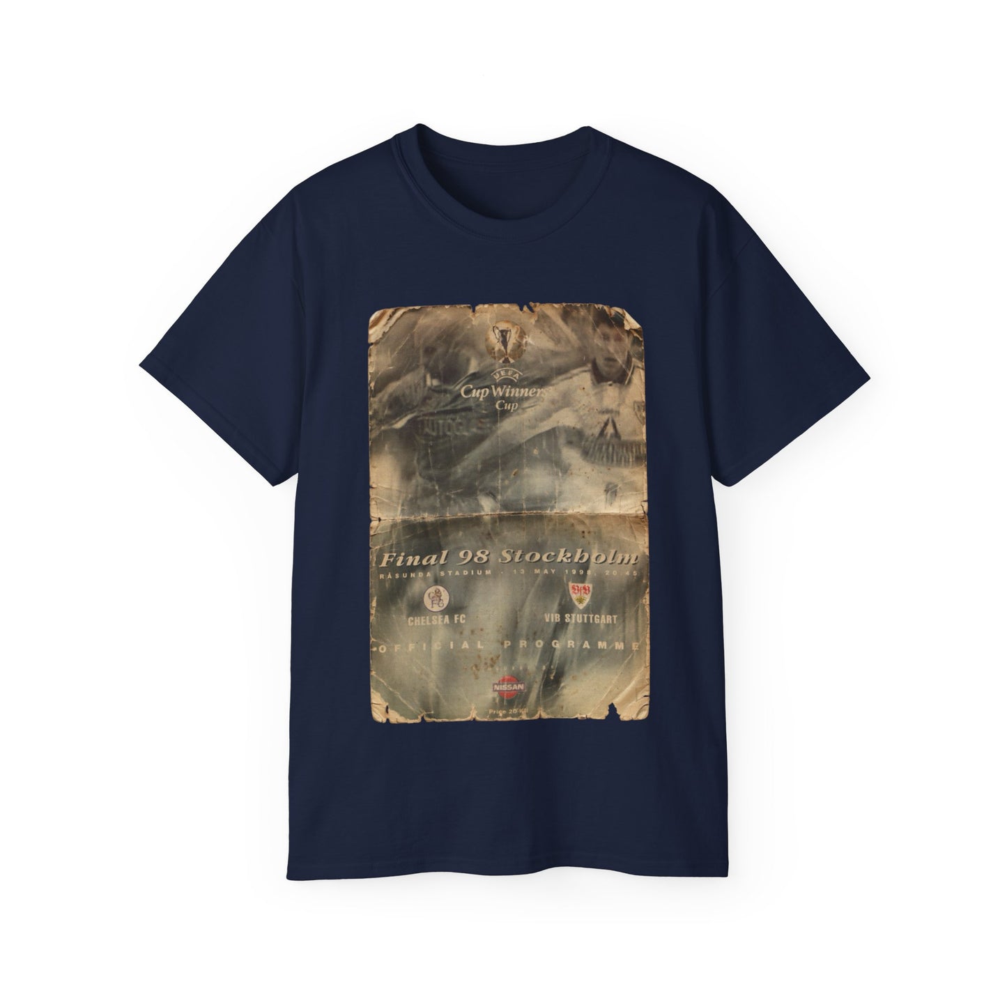 1998 European Cup Winners Cup Final Chelsea Stuttgart Poster Unisex Ultra Cotton Tee