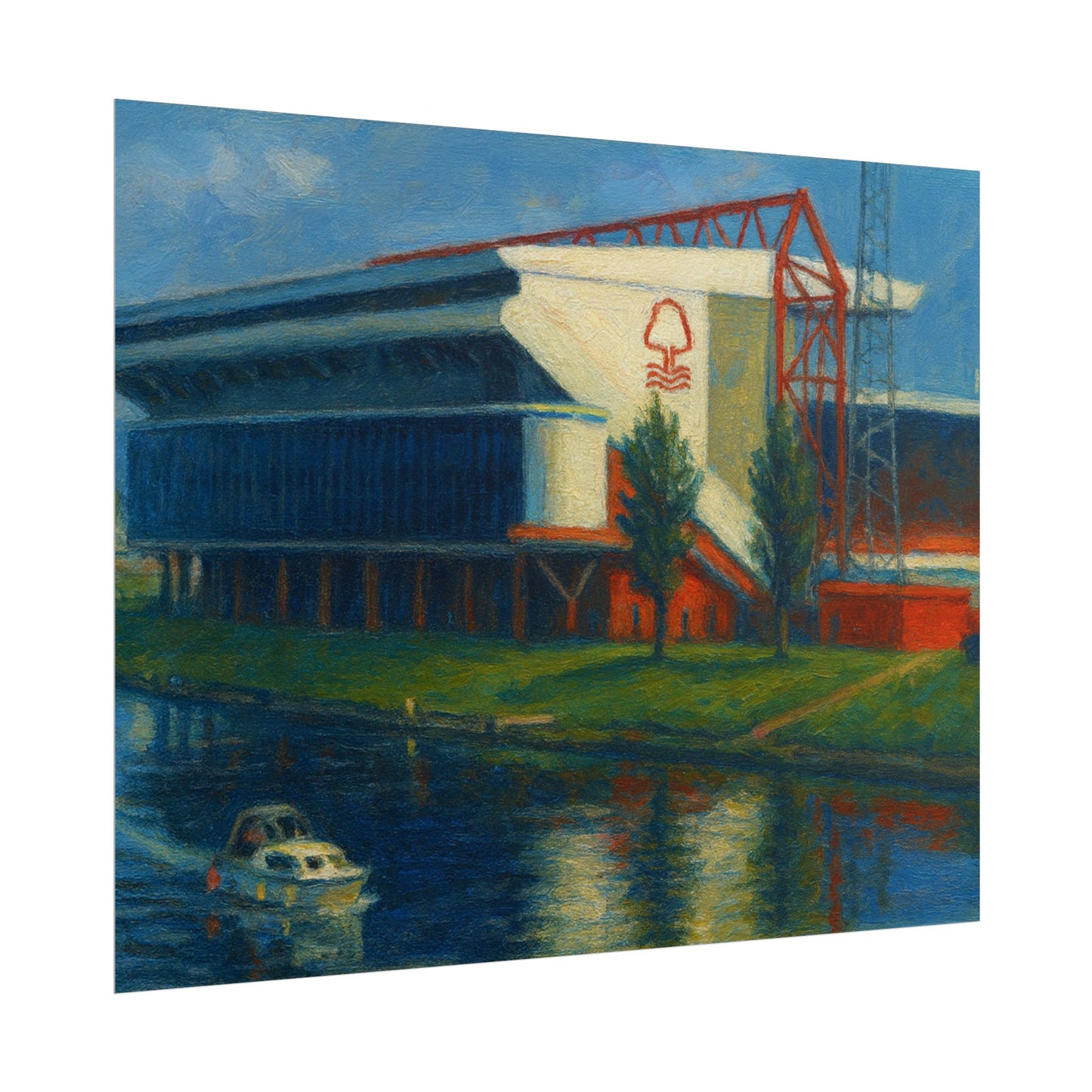 Nottingham Forest City Ground Day Painting Print Poster