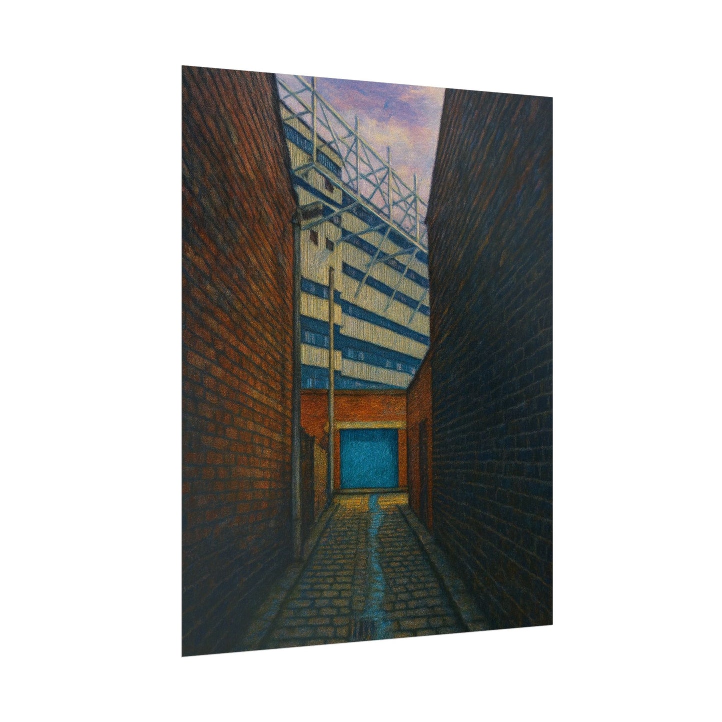 Maine Road Back Alley Manchester City Painting Print Poster