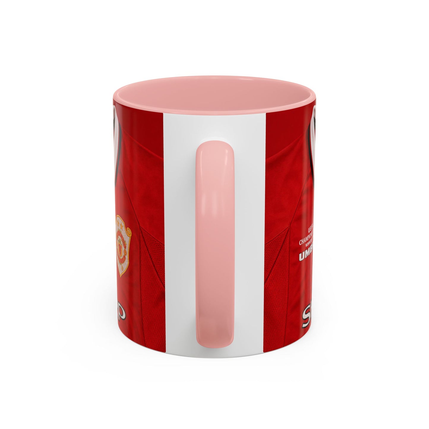 Manchester United European Shirt 1997-2000 Accent Coffee Mug (11, 15oz)