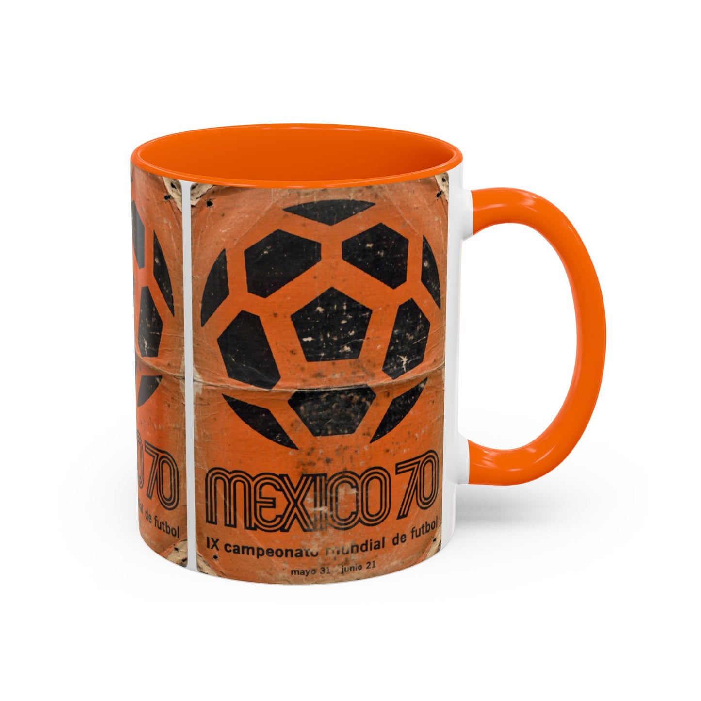 Mexico 70 World Cup Poster Orange  Coffee Mug (11, 15oz)