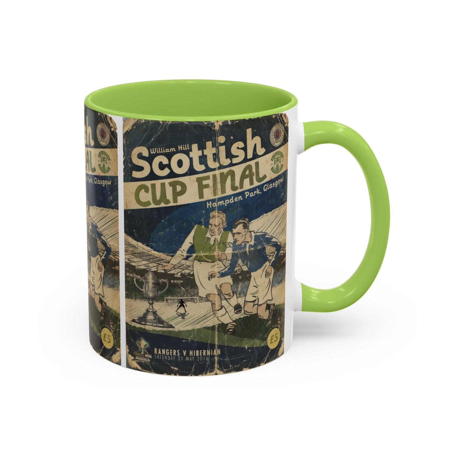 2016 Scottish Challenge Cup Final Hibernian Rangers Programme Poster Accent Coffee Mug (11, 15oz)