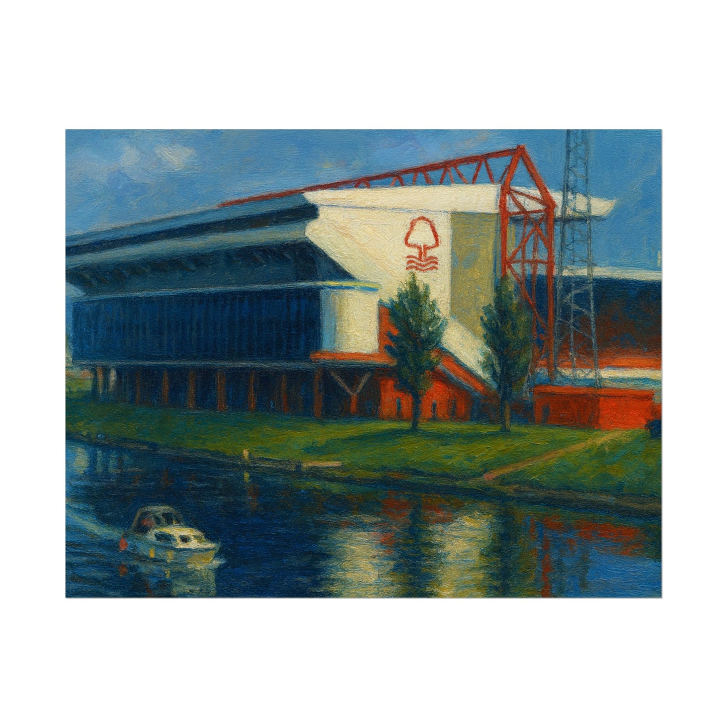 Nottingham Forest City Ground Day Painting Print Poster