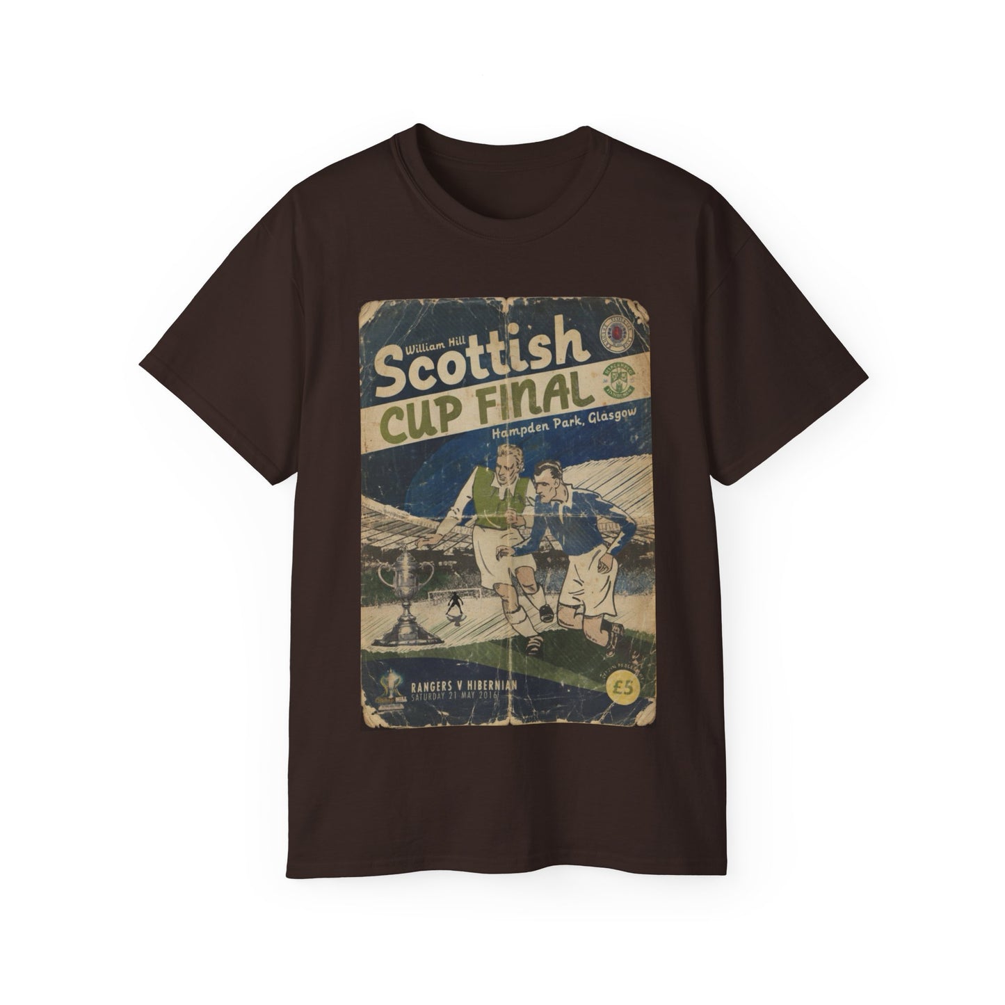 2016 Scottish Challenge Cup Final Hibernian Rangers Programme Poster Unisex Ultra Cotton Tee