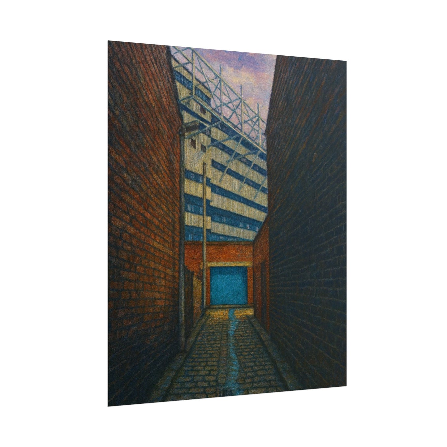 Maine Road Back Alley Manchester City Painting Print Poster