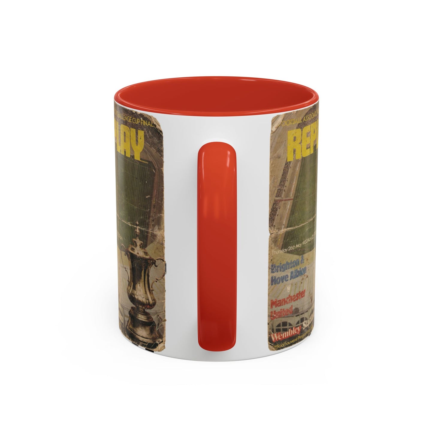 1983 FA Cup Final Replay Manchester United Brighton Programme Poster Accent Coffee Mug (11, 15oz)