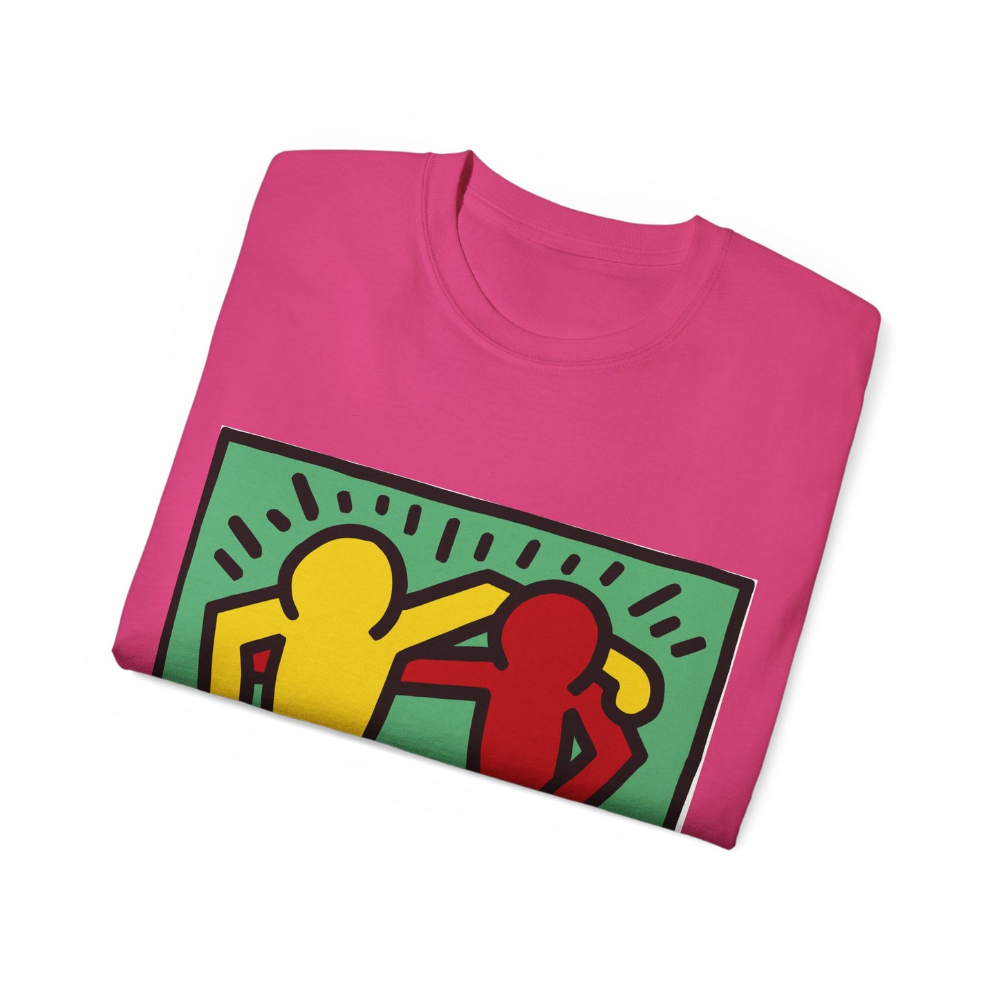 Keith Haring Pop Shop Red and Yellow T-Shirt