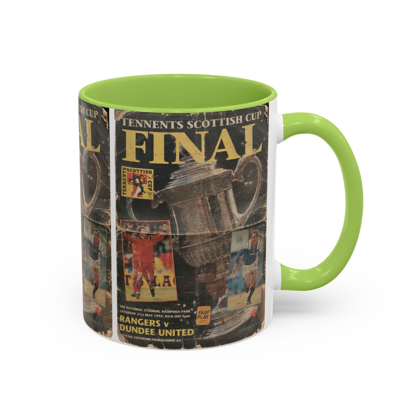 1994 Scottish Challenge Cup Final Dundee United Rangers Programme Poster Accent Coffee Mug (11, 15oz)