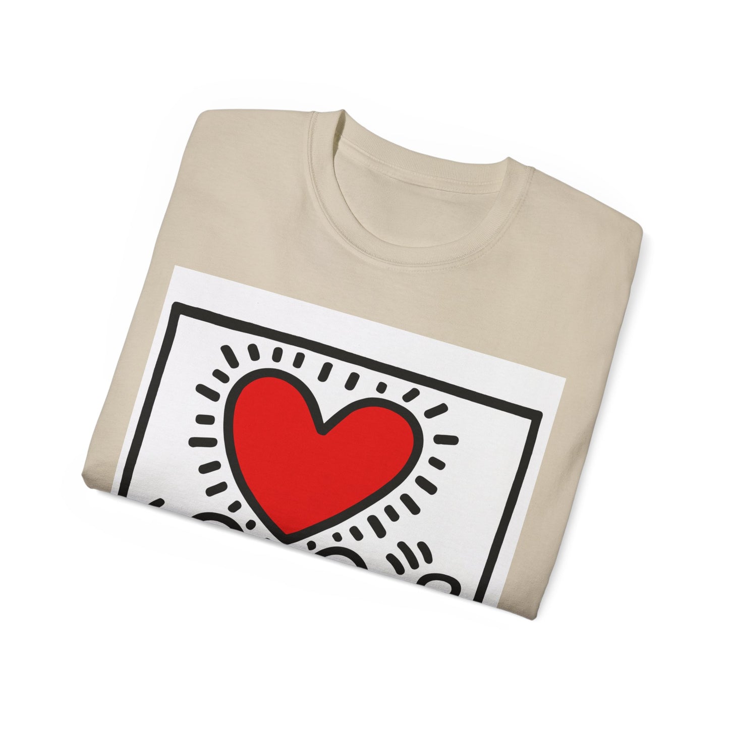Keith Haring Heart Couple T-Shirt