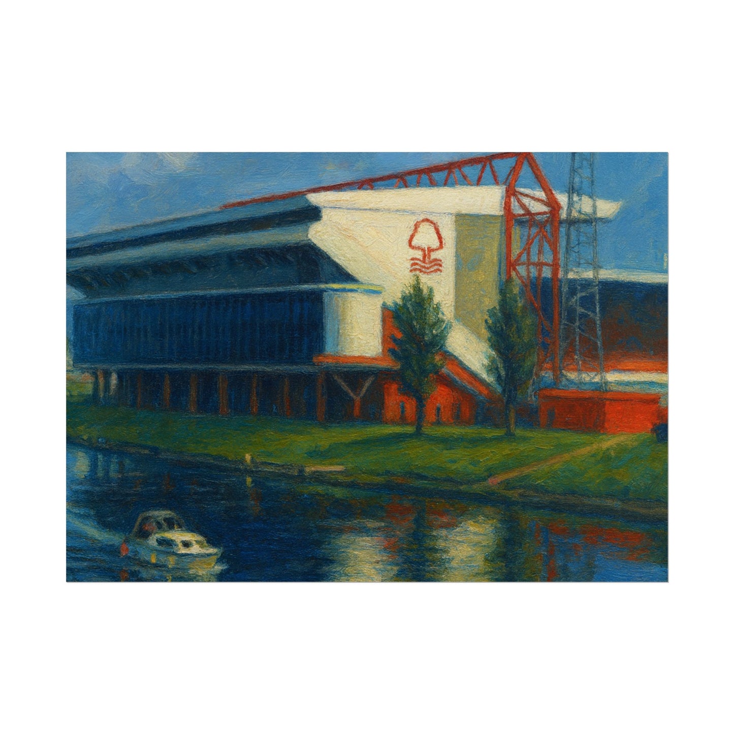 Nottingham Forest City Ground Day Painting Print Poster