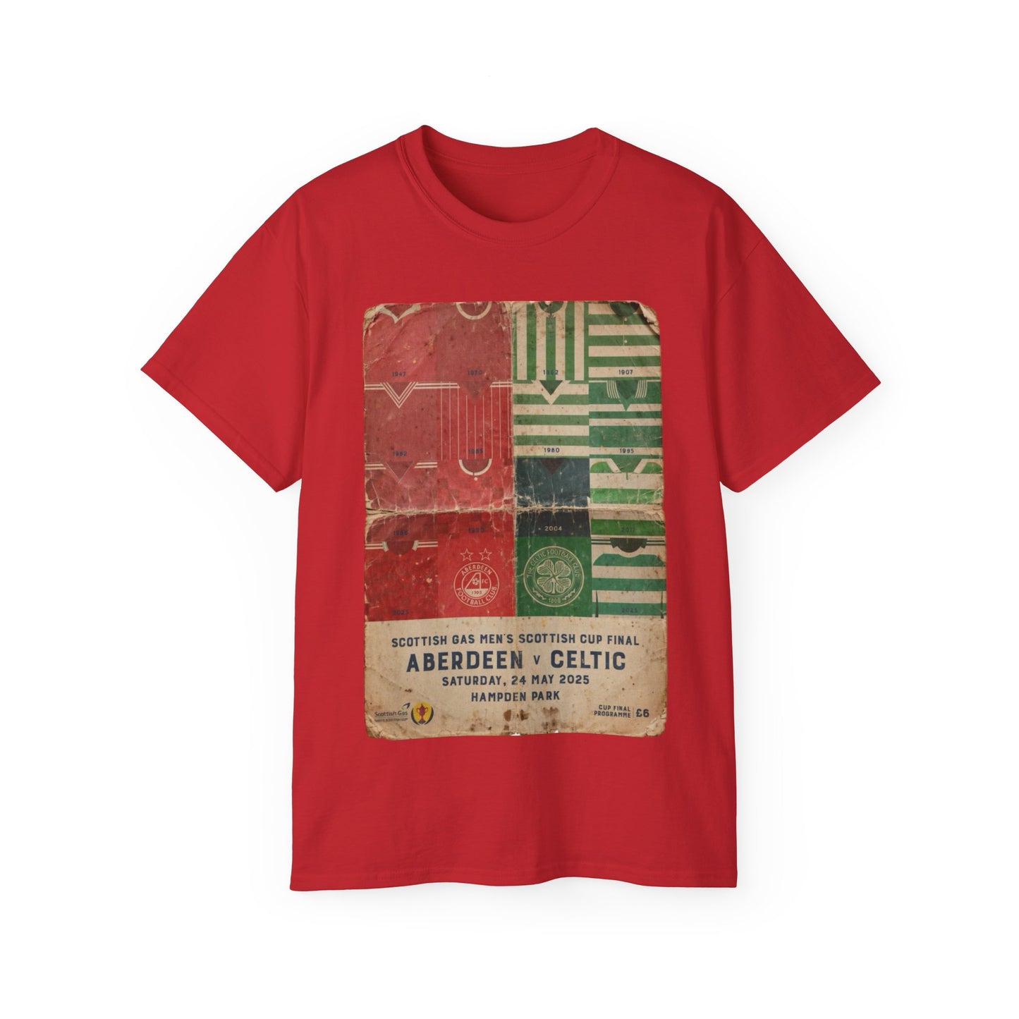 2025 Scottish Challenge Cup Final Aberdeen Celtic Programme Poster Unisex Ultra Cotton Tee