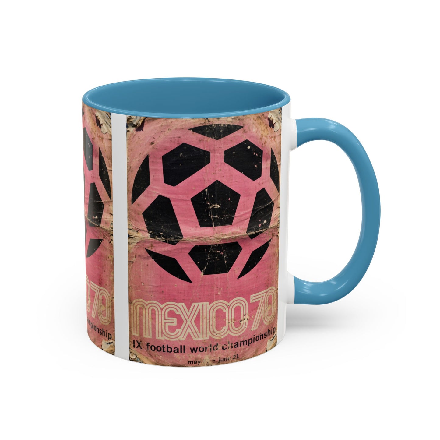 Mexico 70 World Cup Poster Pink Coffee Mug (11, 15oz)