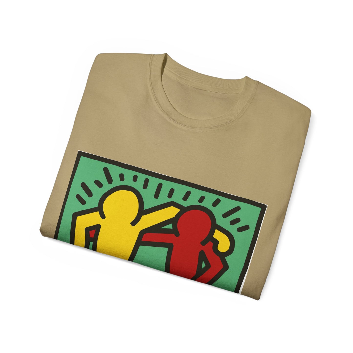 Keith Haring Pop Shop Red and Yellow T-Shirt