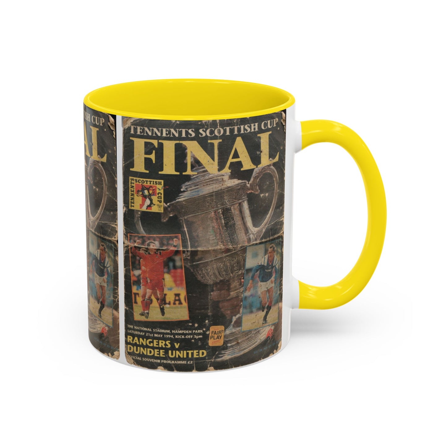 1994 Scottish Challenge Cup Final Dundee United Rangers Programme Poster Accent Coffee Mug (11, 15oz)