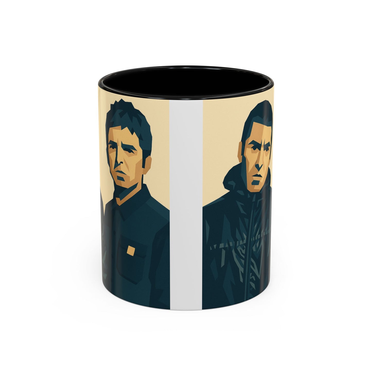 Oasis-Inspired Coffee Mug, Liam and Noel Gallagher