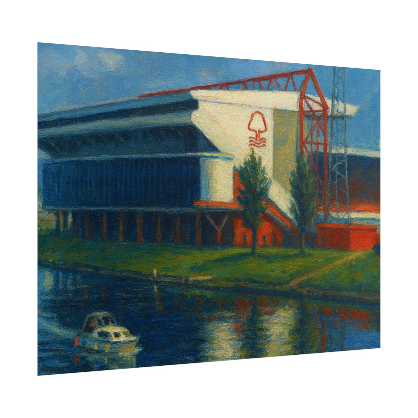 Nottingham Forest City Ground Day Painting Print Poster
