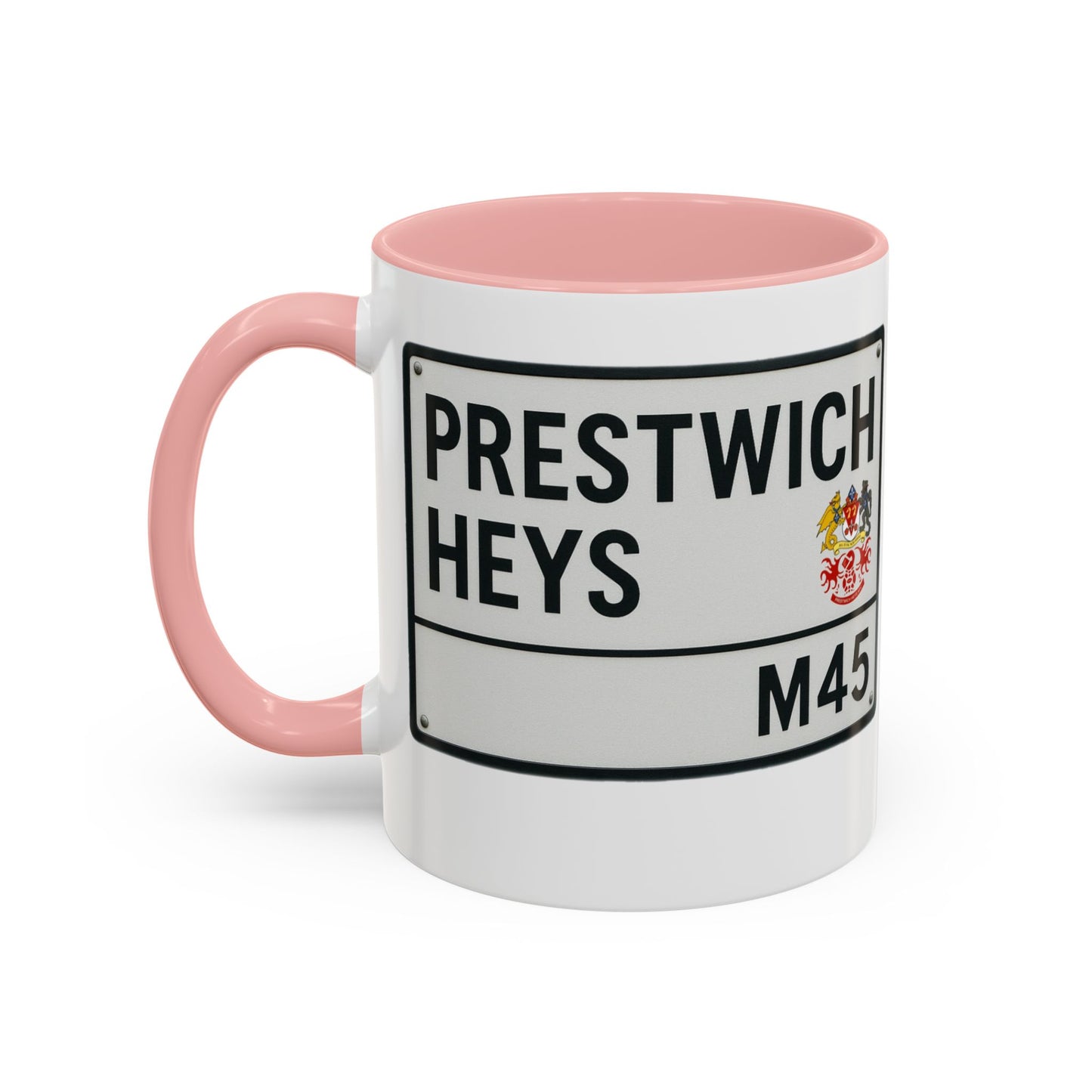 Prestwich Heys Road Sign Accent Coffee Mug (11, 15oz)
