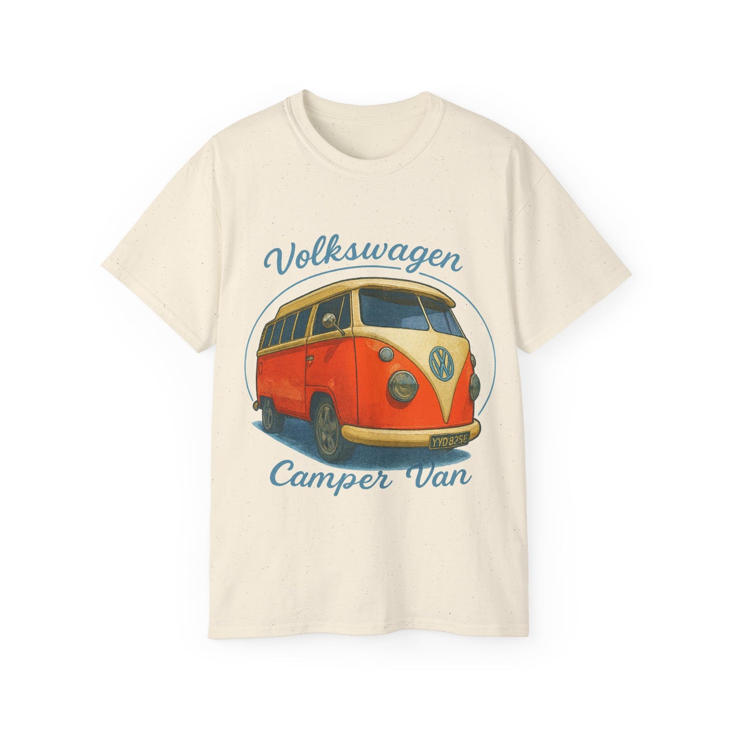 Retro Volkswagen Camper Van 3/4 Orange
