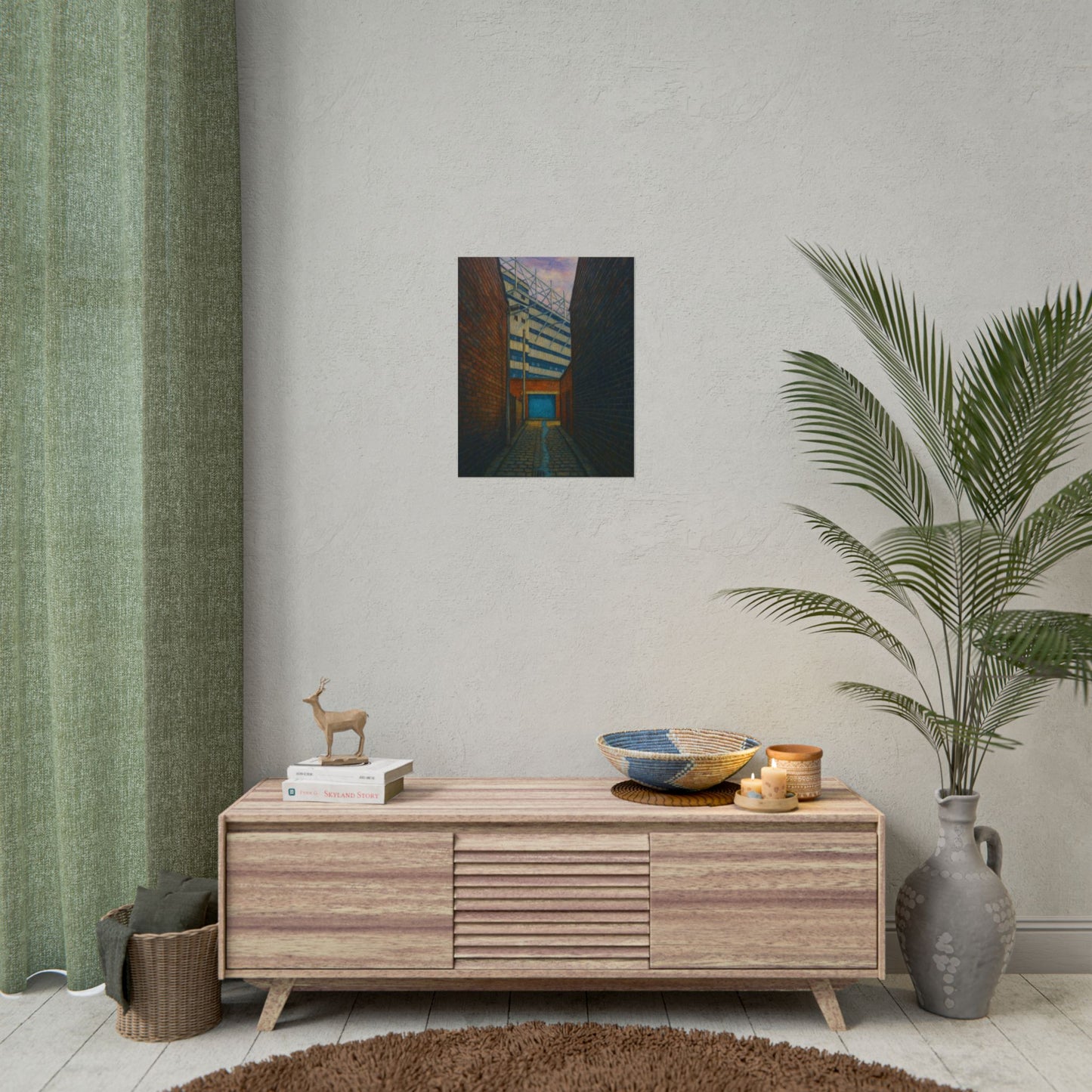 Maine Road Back Alley Manchester City Painting Print Poster