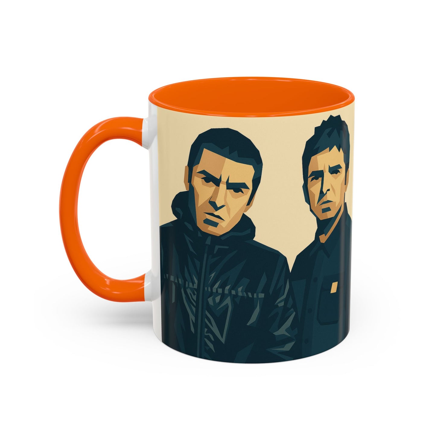 Oasis-Inspired Coffee Mug, Liam and Noel Gallagher