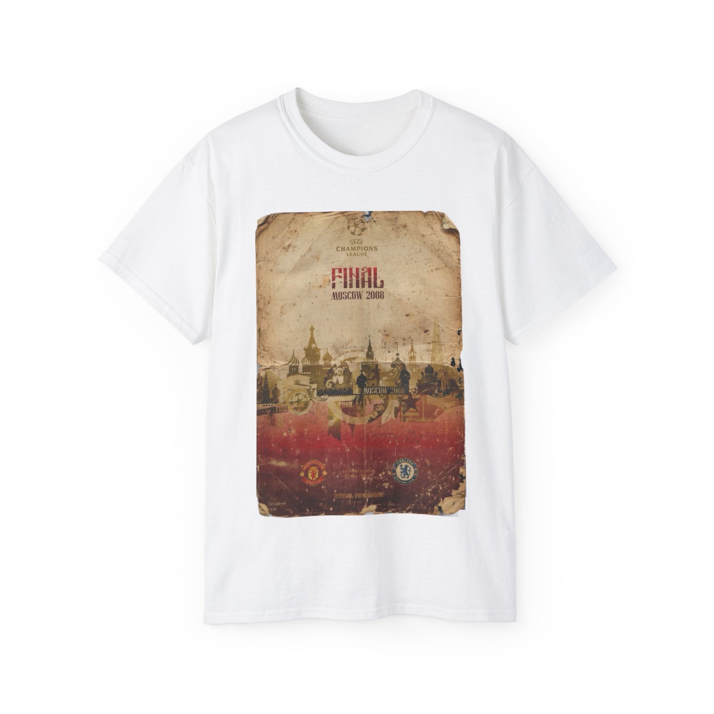 2008 UCL Final Poster Manchester United Chelsea Ultra Cotton Tee