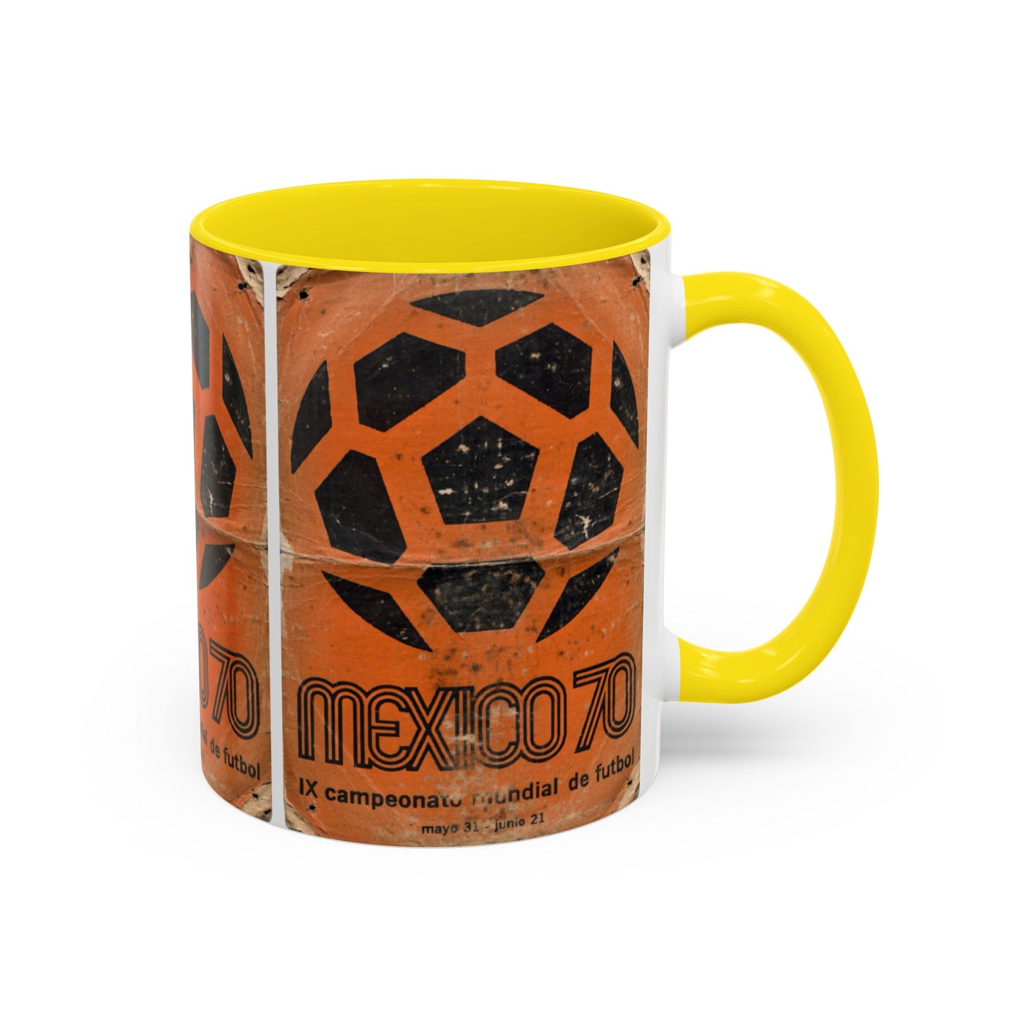 Mexico 70 World Cup Poster Orange  Coffee Mug (11, 15oz)