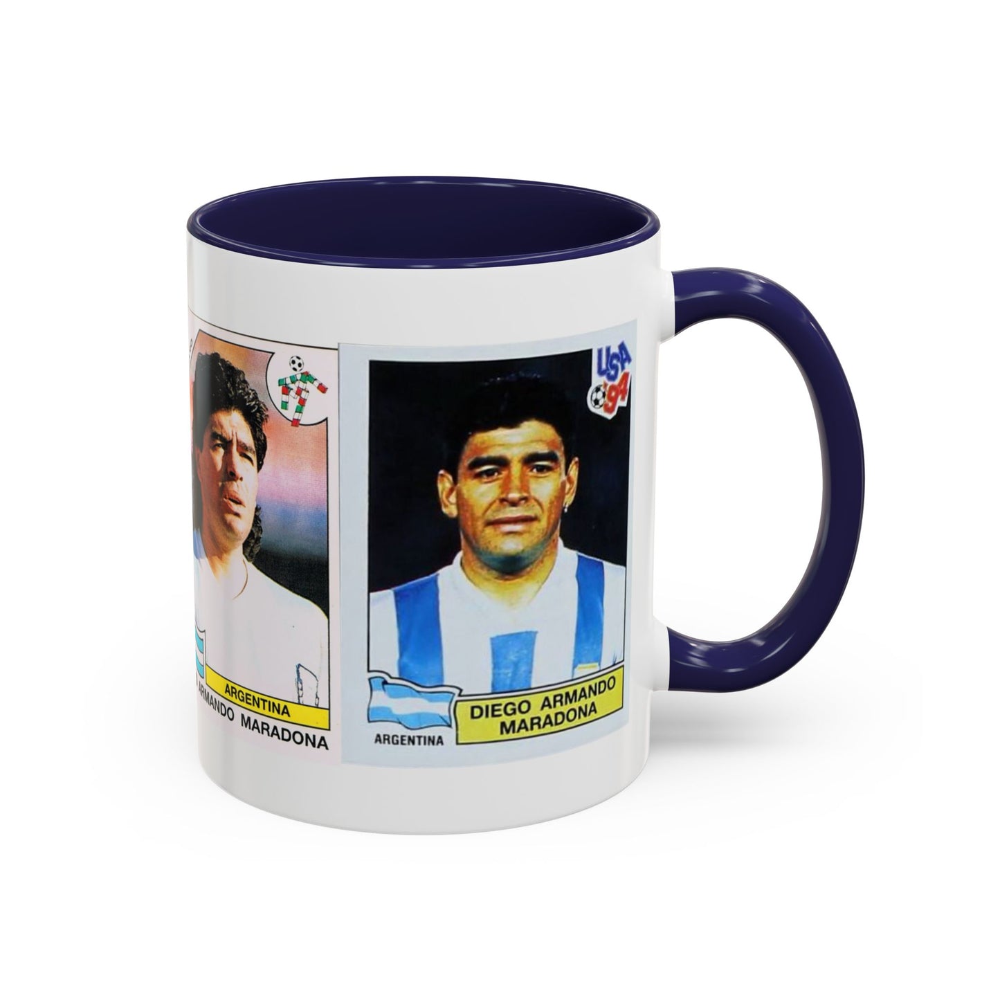 Diego Maradona Panini World Cup Stickers Accent Coffee Mug (11, 15oz)