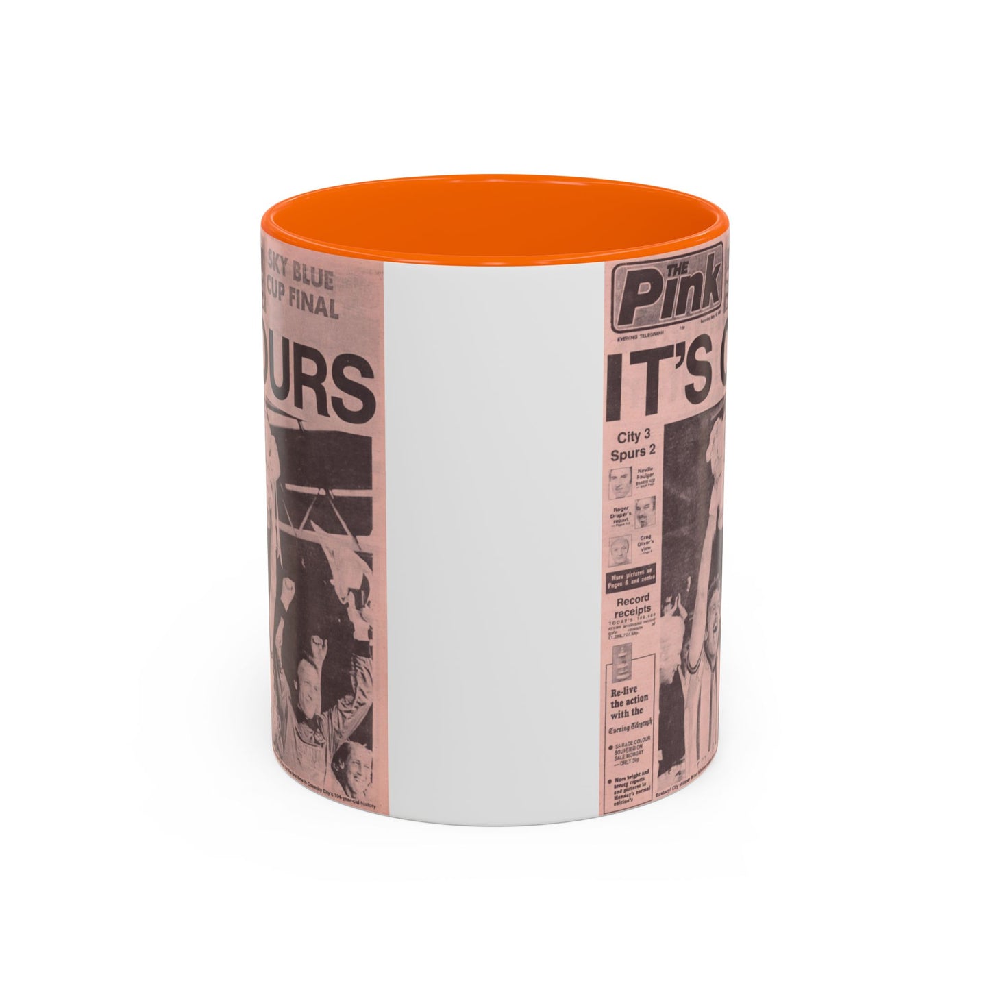 Coventry City Newspaper The Pink FA Cup Final 1987 Accent Coffee Mug (11, 15oz)