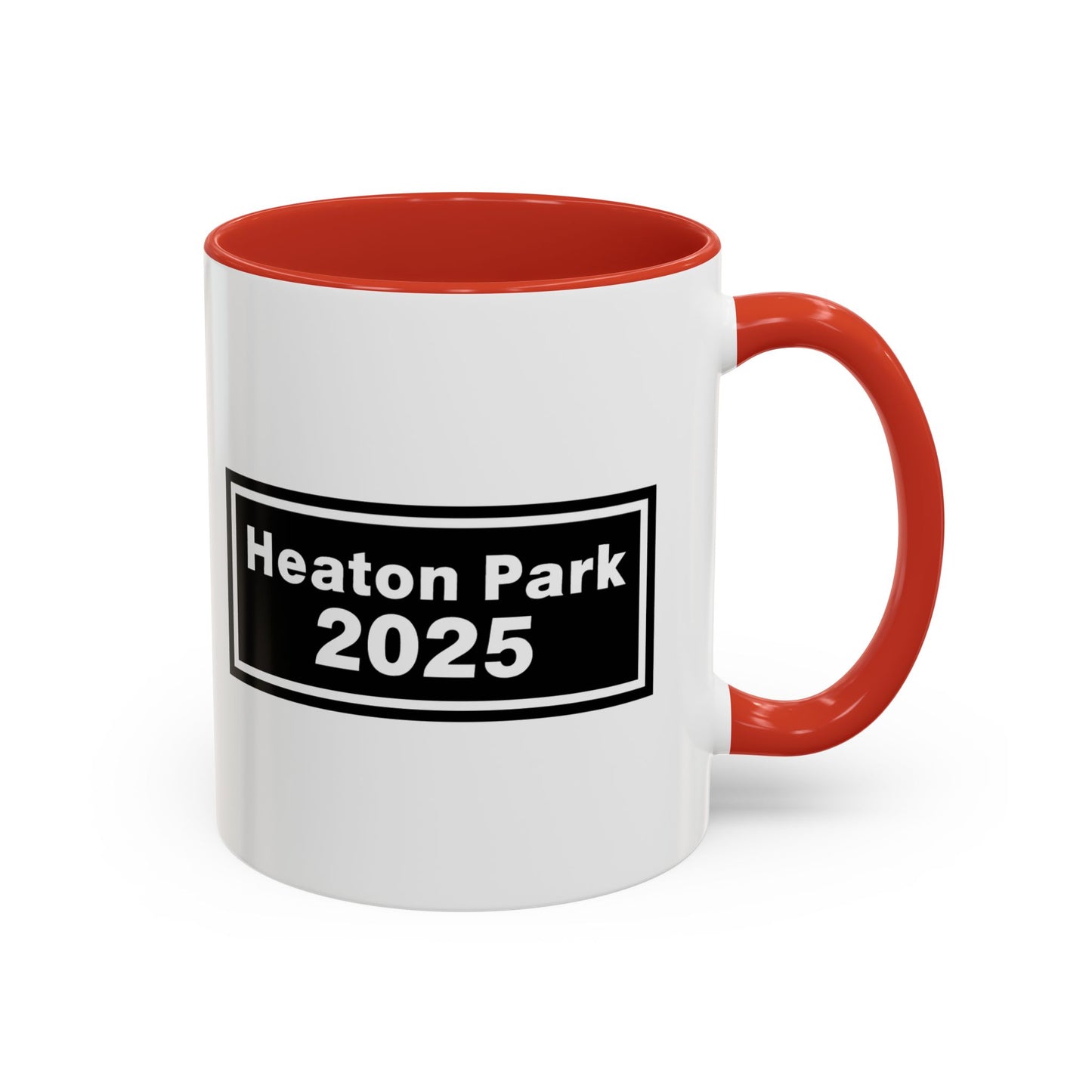 Heaton Park Celebration Mug - Black Accent Coffee Cup, Customizable Gifts, 2025 Graduation, Family Reunion, Unique Collectible