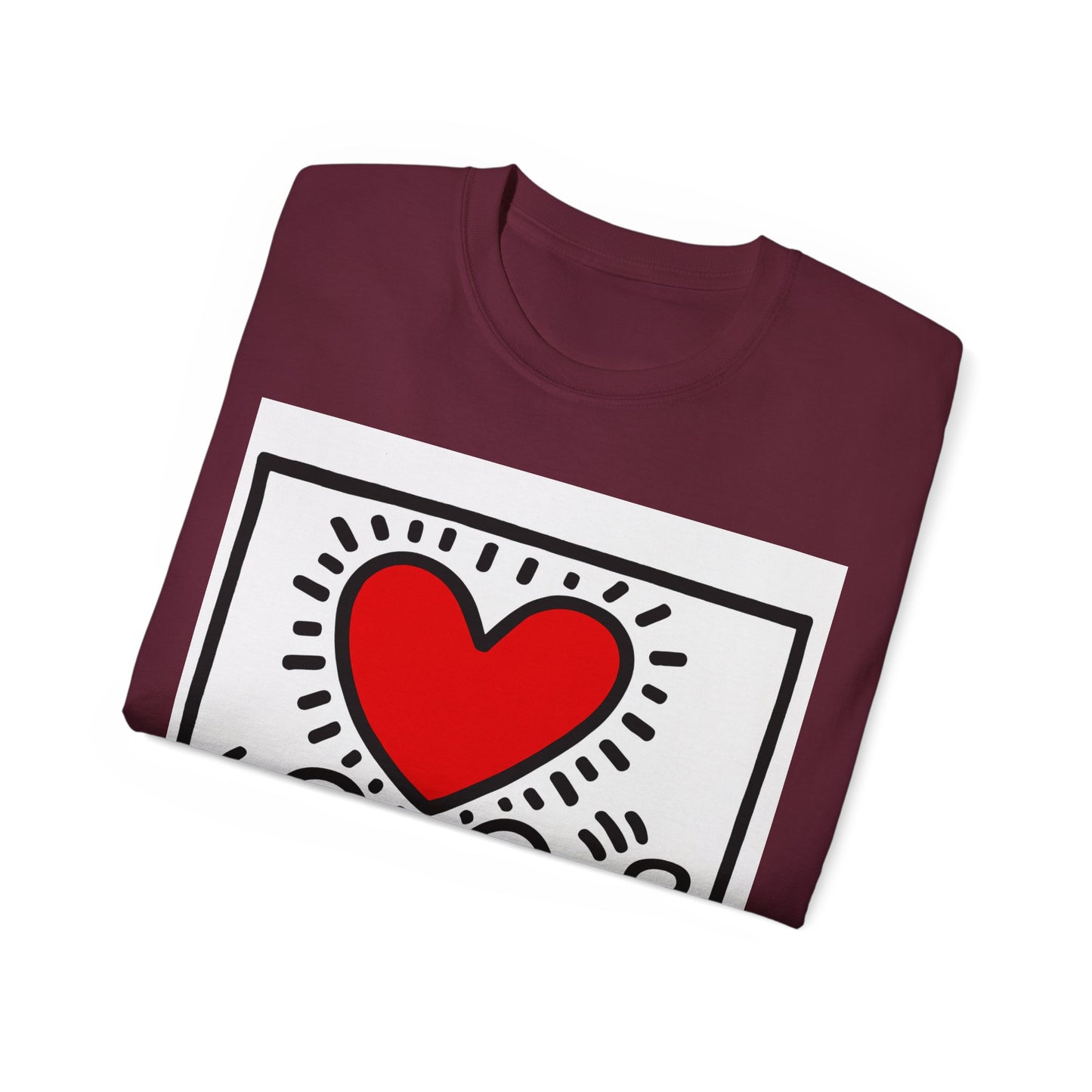 Keith Haring Heart Couple T-Shirt