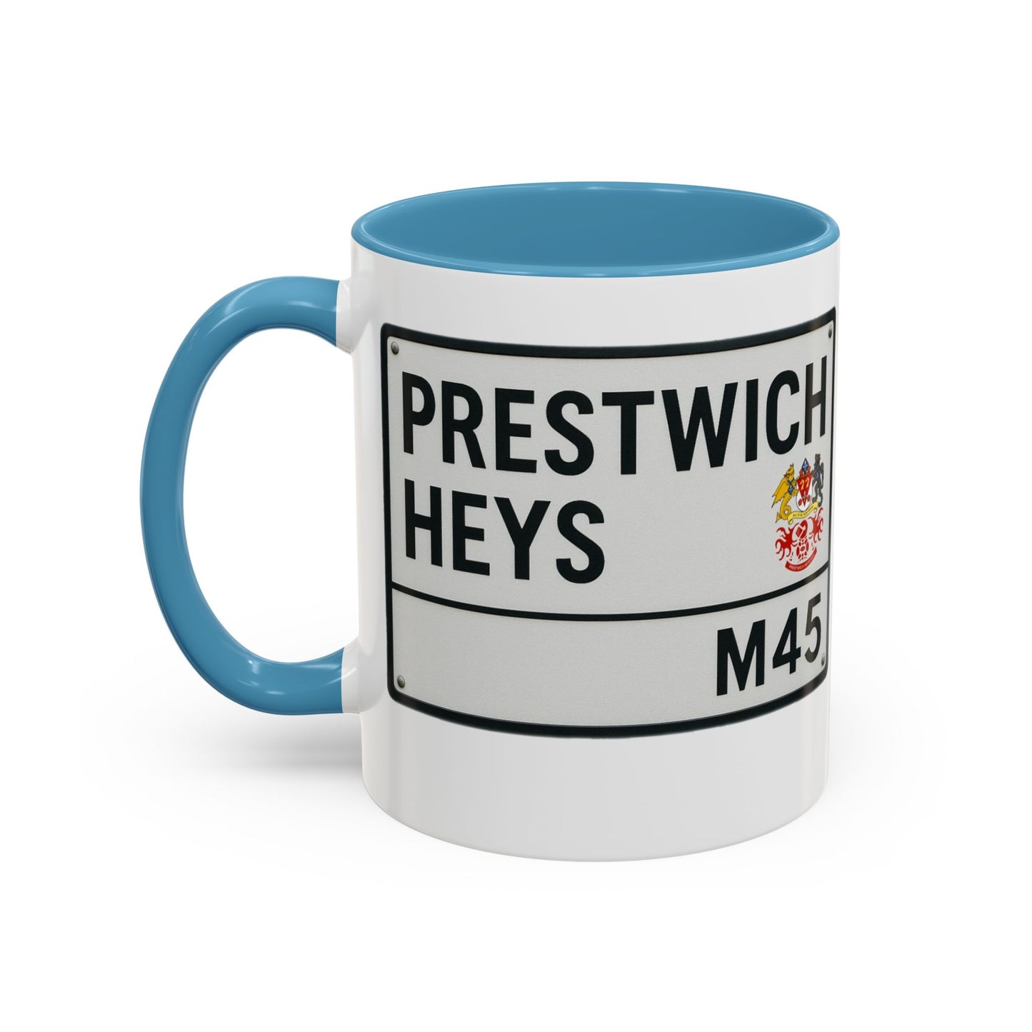 Prestwich Heys Road Sign Accent Coffee Mug (11, 15oz)