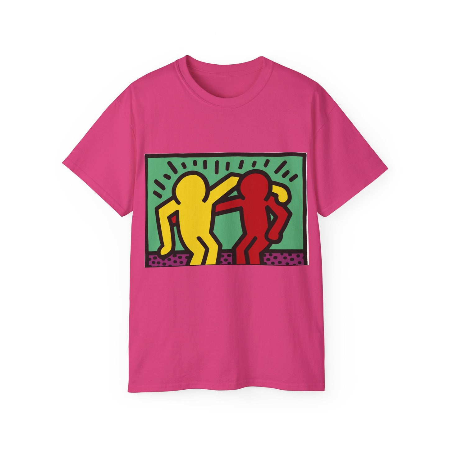 Keith Haring Pop Shop Red and Yellow T-Shirt