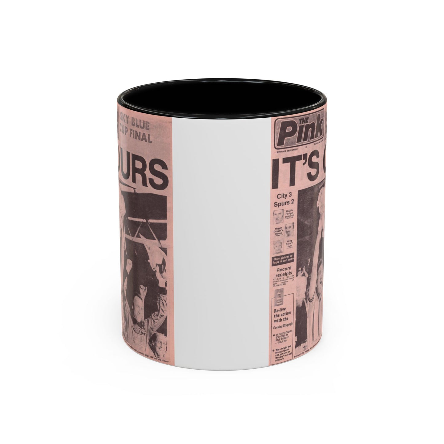 Coventry City Newspaper The Pink FA Cup Final 1987 Accent Coffee Mug (11, 15oz)